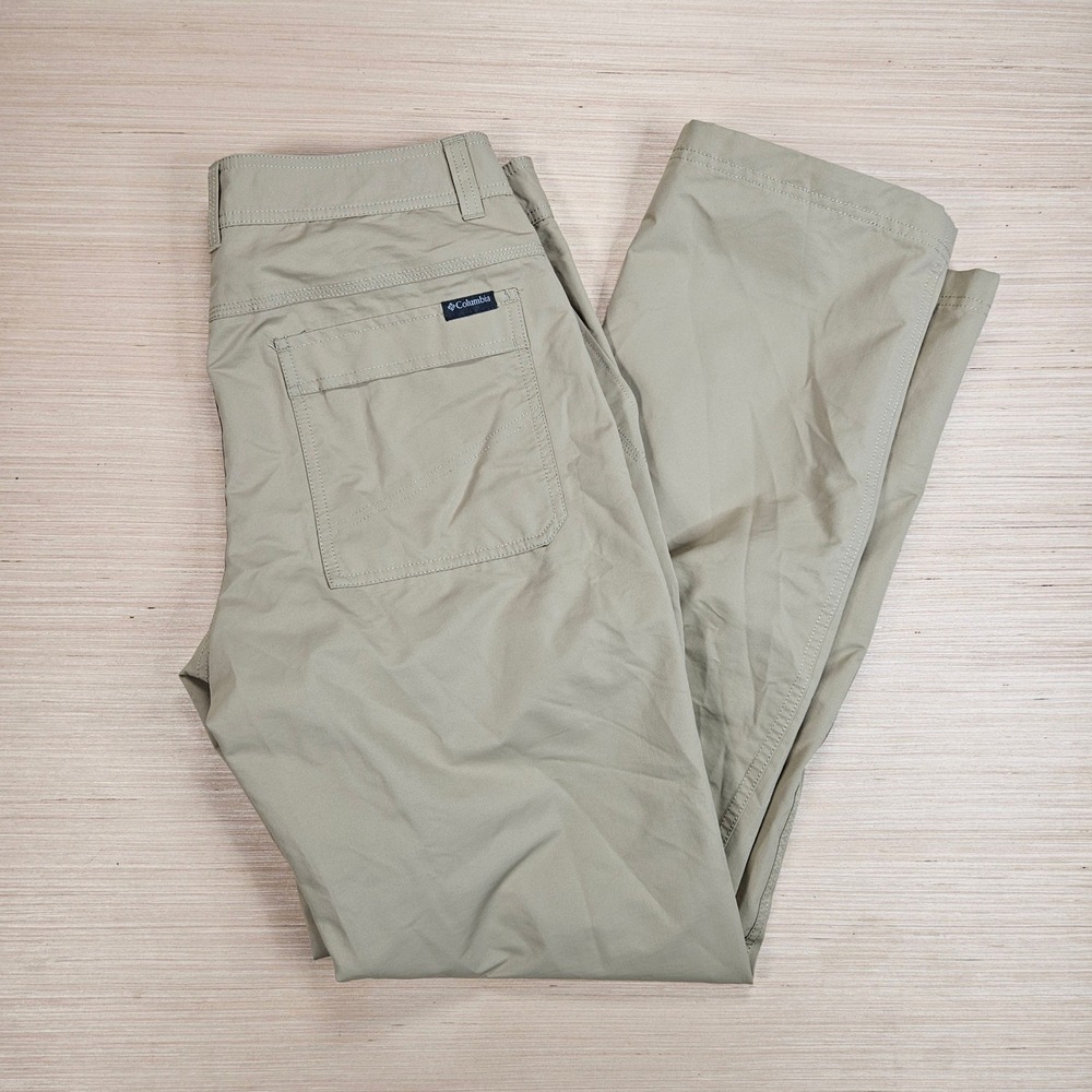 Columbia South Canyon Pants Men 34x34 Tan OmniTech Waterproof Breathable Outdoor